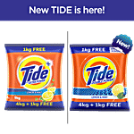 Tide Detergent Washing Powder - Lemon & Mint, Extra Power, Tide+ 5 kg 4 kg Pack + 1 kg Pack Free