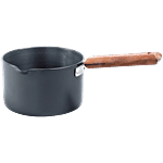 Wonderchef Ebony Hard Anodized Nonstick Sauce Pan - 16 cm, Black & Brown 2 L