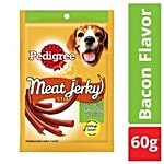 Pedigree Meat Jerky Stix - Bacon Flavour, For Adult Dogs 60 g Pouch