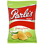 Parle Wafers - Potato Chips, Cream & Onion Flavour, Crispy, Crunchy 140 g 
