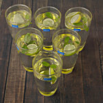 Ocean Water/Juice Glass - Refreshing Emerald Yellow, Expression 465 ml (Set of 6)