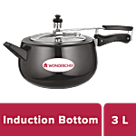 Wonderchef Inner Lid Pressure Cooker - Induction Base, Hard Anodized, Raven 3 L