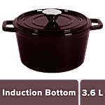 Wonderchef Casserole - Induction Base, Ferro Cast-Iron ,With Lid 3.6 L