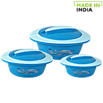 Cello Casserole For Roti/Chapati - Blue, Nova 3 pcs (500 ml + 1 L + 1.5 L)