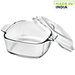 Cello Casserole For Roti/Chapati With Lid - Square Glass, Severo 1 L