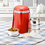 Milton Tiffin - Insulated Thermoware, Red, Meal Mate 4 4 pcs