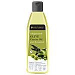 Soulflower Cold Pressed Olive Carrier Oil - For Face Glow, Hair Growth & Deep Conditioning 120 ml