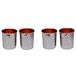 Tallboy Steel Copper Hammered Water Tumbler 4 pcs