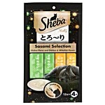 SHEBA Cat Snack - Chicken & Chicken, Whitefish Flavour, Melty, Premium 48 g