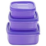 Mastercook Container - Flat, Square Shape, Blue 3 pcs