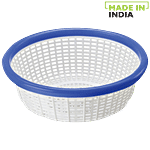 Ratan Plastic Basket Fruit & Vegetable Colander/Strainer - Small, Blue, Deluxe, 13220 OI 1.95 L 
