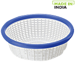 Ratan Plastic Basket Fruit & Vegetable Colande/Strainer - Large, Blue, Deluxe, 13230OI 5.33 L