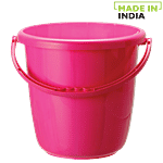 Ratan Plastic Bucket With Handle - Pink, Super Saver, 10170PK 5 L
