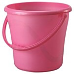 Ratan Plastic Bucket With Handle - Pink, Frosty, Alto, 10720APK 20 L