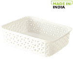 Ratan Multipurpose Basket- Plastic, A61, Cream, Royal, 24030CR 1.18 L