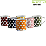 Claycraft Director Coffee Mugs - Polkadot 220 ml (Set of 6)