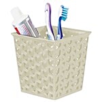 Ratan Multipurpose Cutlery Holder - Square, Off Ivory, Florina 1 pc