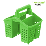Ratan Cutlery Rack/Stand - Green 1 pc
