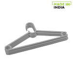 Ratan Plastic Hanger - Silver, Reva 6 pcs