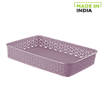 Ratan Multi Utility Plastic Basket - Desert Rose, Royal, 24010 A4 - DR 1 pc