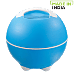 Pinnacle Sunny Casserole For Roti/Chapati & Steel Container - Blue, Picnic Kit 2 pcs (2.5 L + 300 ml)
