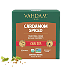 VAHDAM Organic Cardamom Masala Long Leaf Chai Tea 30 g (15 Pyramid Bags x 2 g each)