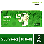 BB Home Toilet Roll - 2 Ply -100% Virgin Pulp/Paper 200 pulls (Pack of 10)