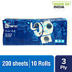 BB Home Toilet Roll - 3 Ply -100% Virgin Pulp/Paper 200 pulls (Pack of 10)