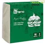 BB Home Paper Napkin/Tissue - Medium, 2-Ply, 100% Virgin Fibre, Soft & Absorbent 50 pulls 