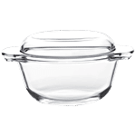 Cello Casserole - With Lid, Round Glass, Angelica 1.4 L