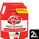 Lifebuoy Total 10+ Handwash - 99.9% Germ Protection, Active Silver 10+ Formula 1.5 L Refill Pack