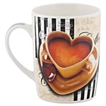 Rslee Coffee-Tea-Milk Mug - Heart Print 350 ml