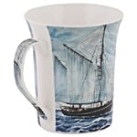 Rslee Chai / Coffee/ Tea-Milk Mug - Sea With Ship Print 275 ml