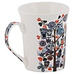 Rslee Chai / Coffee/ Tea-Milk Mug - Owls, White Print 350 ml
