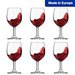 Krosno - Europe Round Red Wine Glass - Transparent 250 ml Set of 6