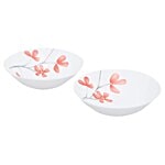 Laopala Diva Opalware Ivory Multiutility Bowl Set - Cherry Petal 760 ml (Set of 2)