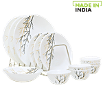 Laopala Diva Opalware Ivory Dinner Set - Golden Fall 19 pcs