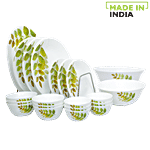 Laopala Diva Diva Dinner Set - Opalware, Autumn Shadow, Ivory Collection, White 27 pcs 