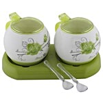 DP Ceramic Condiment Set - Green - Set Of 2 BB 602 2 pcs