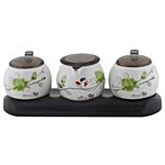 DP Ceramic Condiment Set - Black - Set Of 2 BB 603 3 pcs