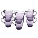 Pasabahce Penguen Tea/Coffee Mug - Purple 295 ml Set of 6