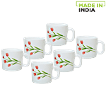 LaOpala Chai/Opalware Coffee Cup Set - Radiant Curves 120 ml (Set of 6)