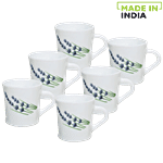 LaOpala Chai/Opalware Coffee Cup Set - Regular, English Lavender 120 ml (Set of 6)