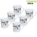 LaOpala Chai/Opalware Coffee Cup Set - Regular, Silken Charms 120 ml (Set of 6)