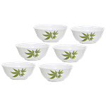 LaOpala Opalware Soup Bowl Set - Trinity Green 250 ml Set of 6