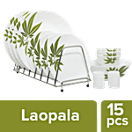 LaOpala Opalware Dinner Set - Trinity Green 15 pcs