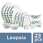 LaOpala Dinner Set - Opalware, English Lavender, White 23 pcs