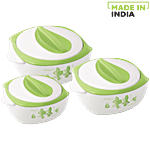 Nayasa Desire Insulated Casserole For Roti/Chapati - Green, NP0452 3 pcs (500 ml + 800 ml + 1.2 L)