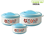 Nayasa Chef Insulated Casserole For Roti/Chapati - Blue 3 pcs (500 ml + 800 ml + 1.5 L)