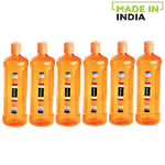 Nayasa Swat Pet Water Bottle - Orange 1 L (Set of 6)